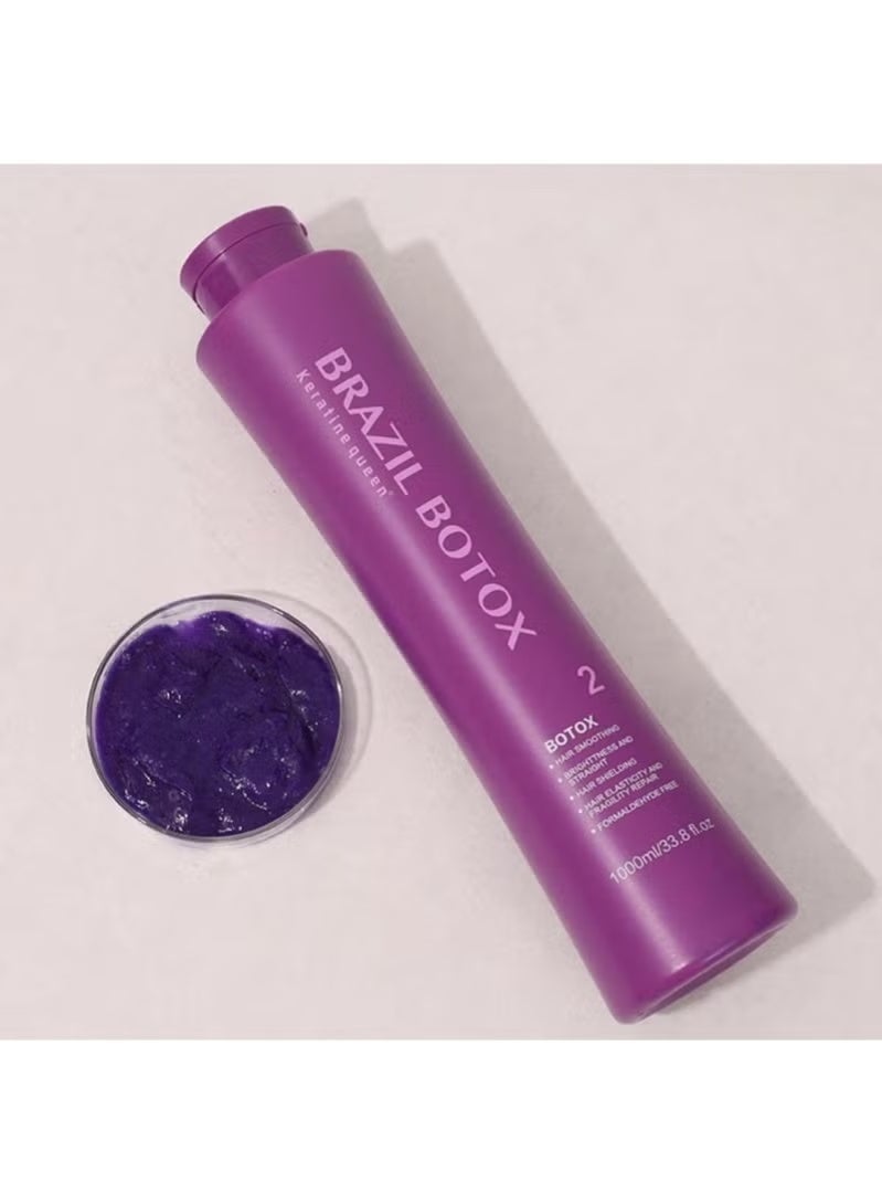 كيراتين كوين مجموعة علاج الشعر بالكيراتين من كيراتين كوين برازيل بوتوكس (شامبو، بوتوكس، وبلسم) - 3 × 1000 مل. - Image 4